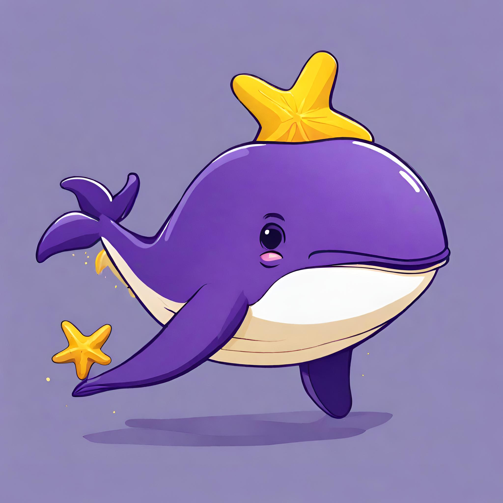 an image of a purple whale